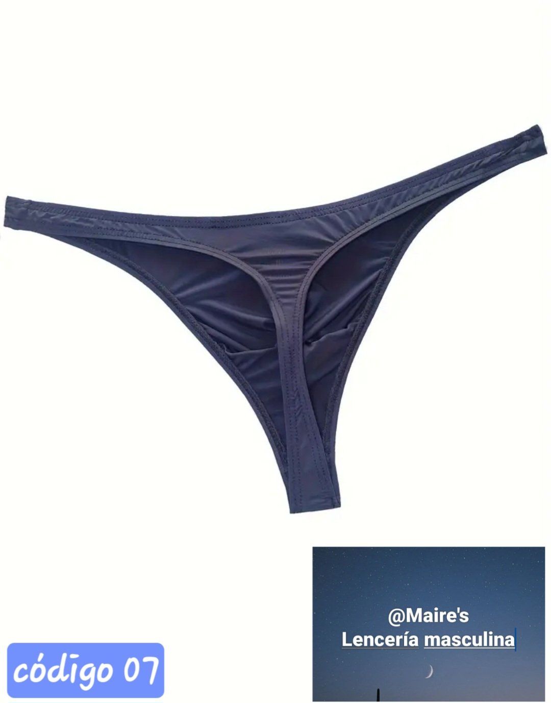 tanga black, red line - Imagen 2