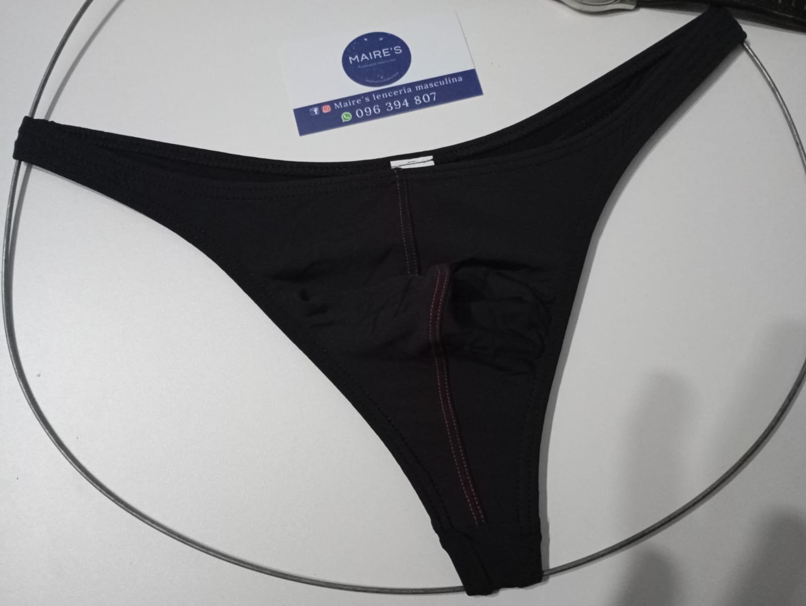 tanga black, red line - Imagen 6