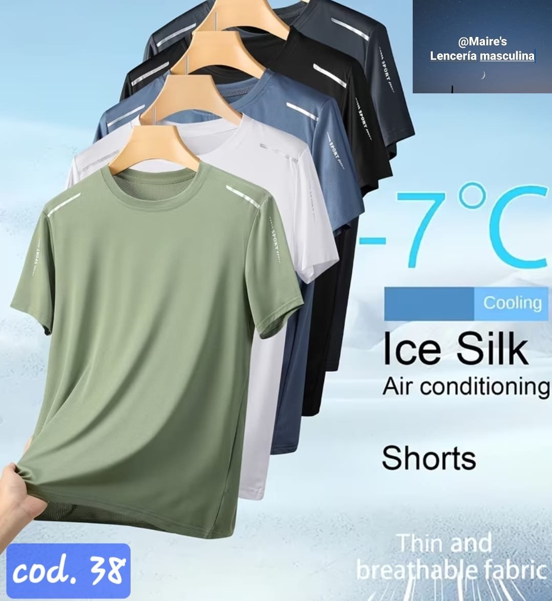 Remera Deportiva Ice Silk Refresh Térmica Hombre XL - Imagen 3