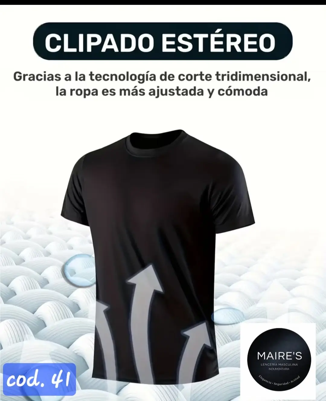 remera clipado estéreo mas comoda y fresca - Imagen 3